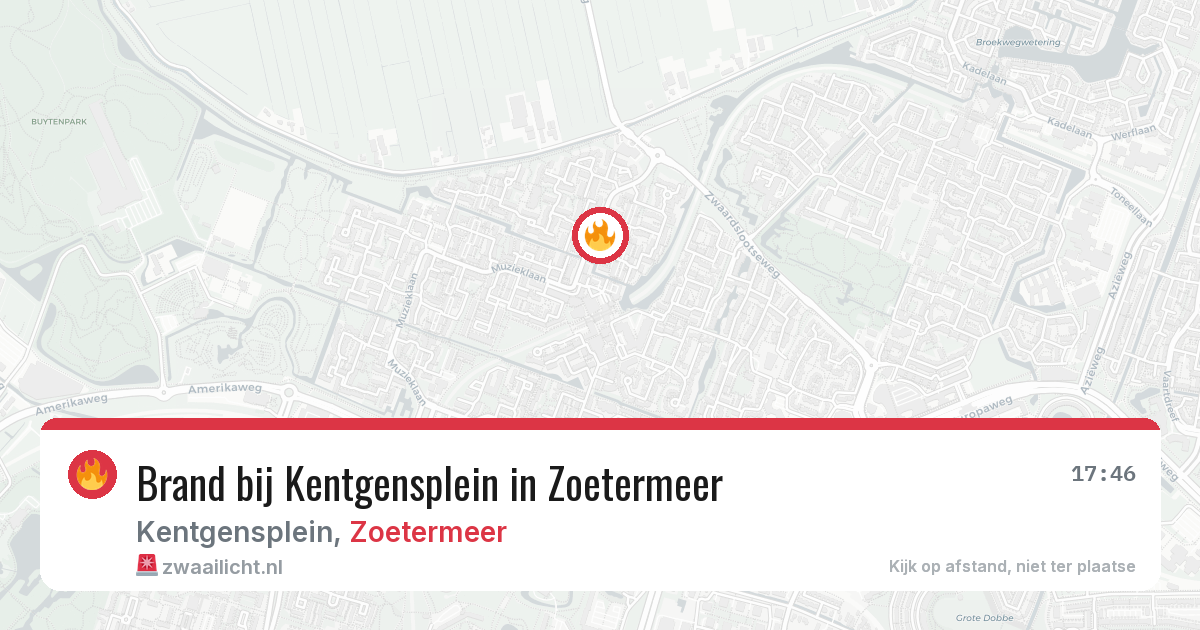 Brand bij Kentgensplein in Zoetermeer — 20 mrt 2026