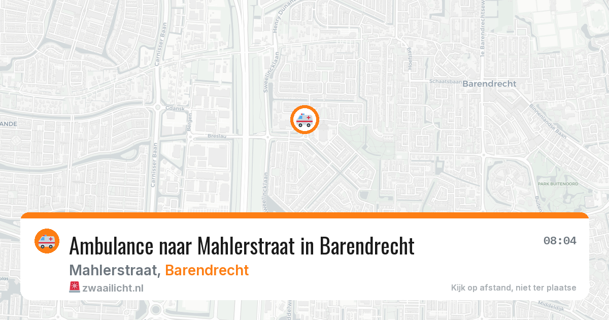 Ambulance naar Mahlerstraat in Barendrecht — 17 jun 2026