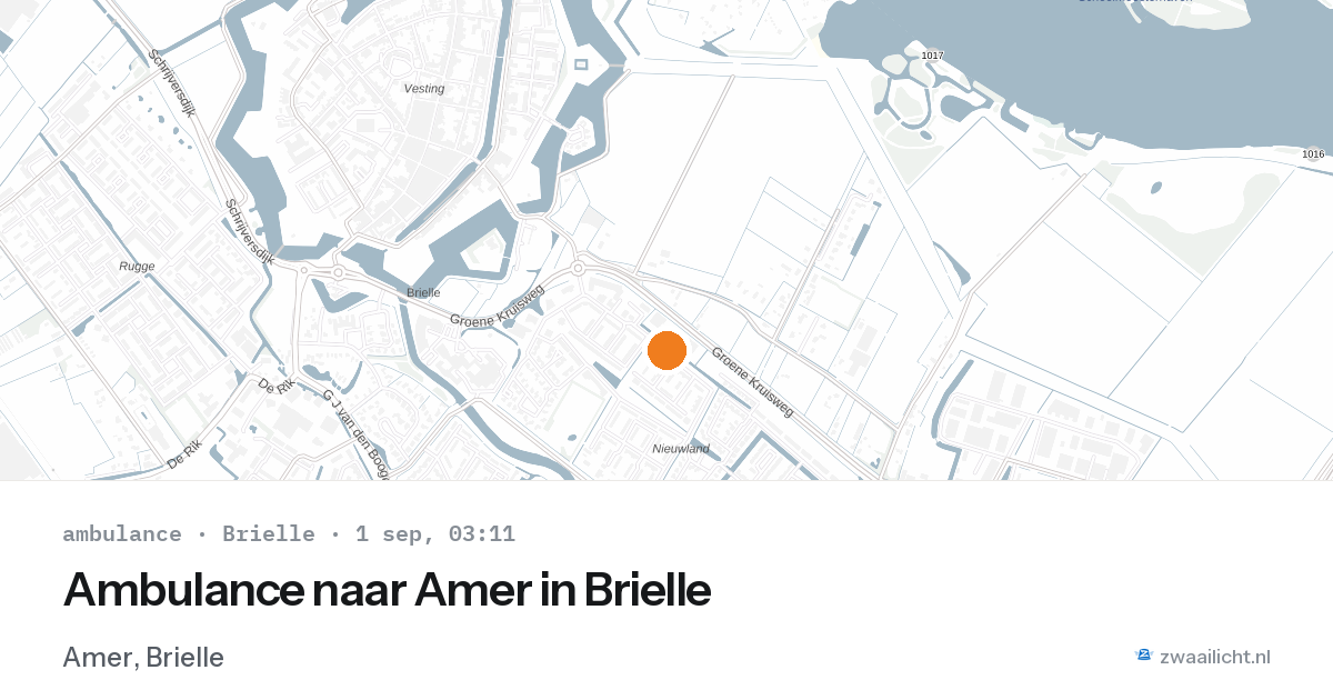 Ambulance naar Amer in Brielle — 1 sep 2026