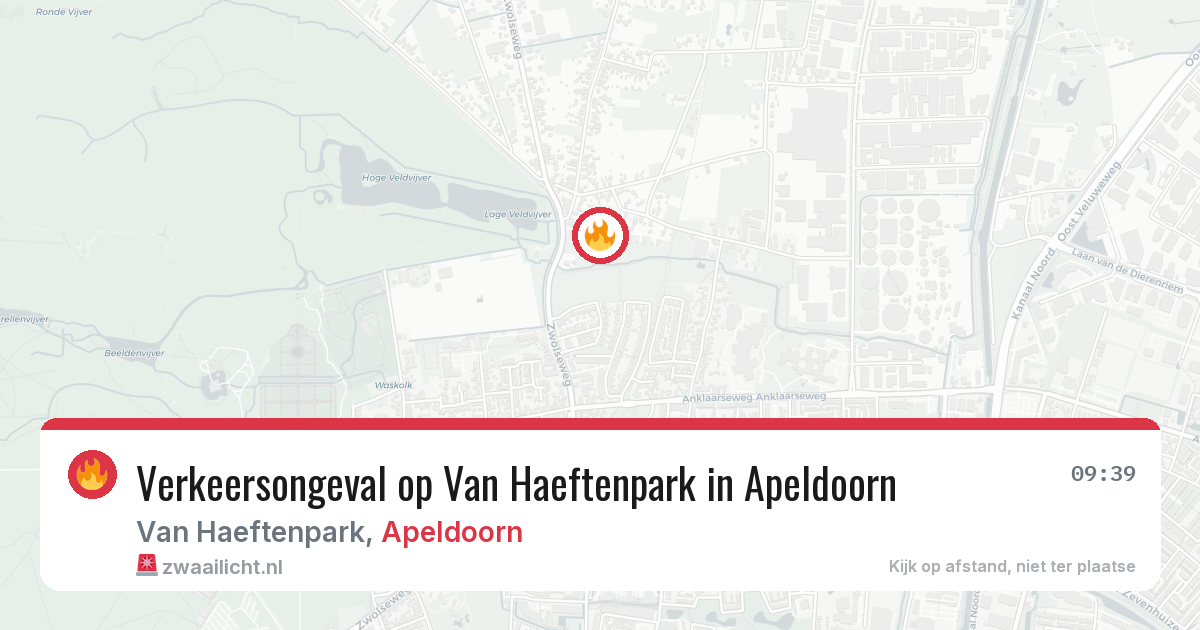 Verkeersongeval op Van Haeftenpark in Apeldoorn — 30 jul 2026
