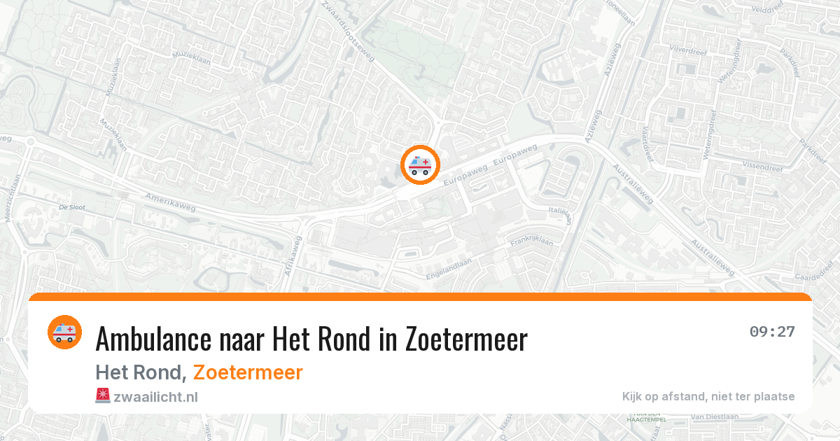Ambulance naar Het Rond in Zoetermeer — 26 jun 2026