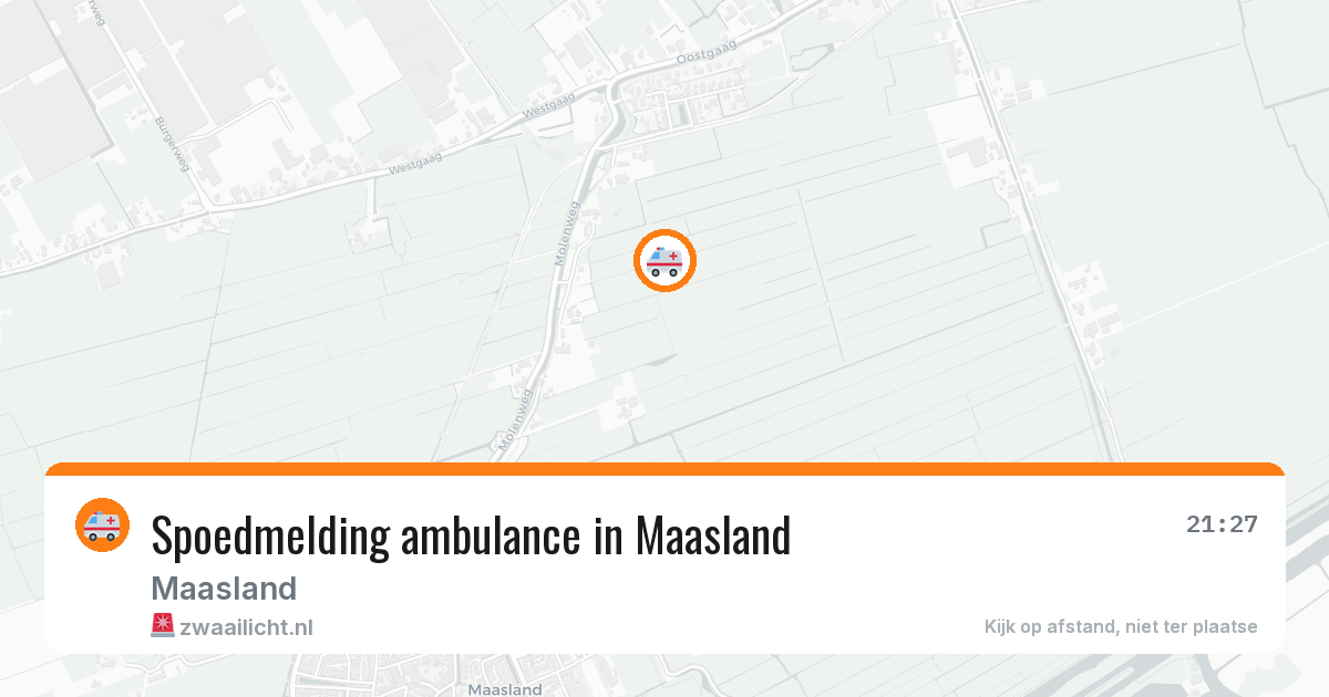 Spoedmelding ambulance in Maasland — 13 aug 2026