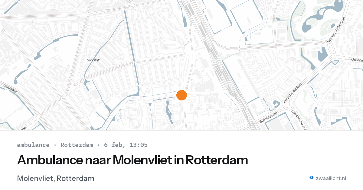 Ambulance naar Molenvliet in Rotterdam — 6 feb 2026