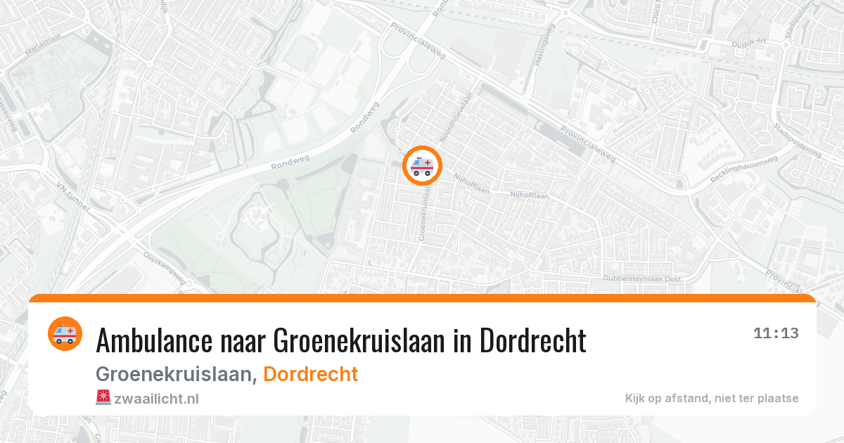 Ambulance naar Groenekruislaan in Dordrecht — 21 apr 2026