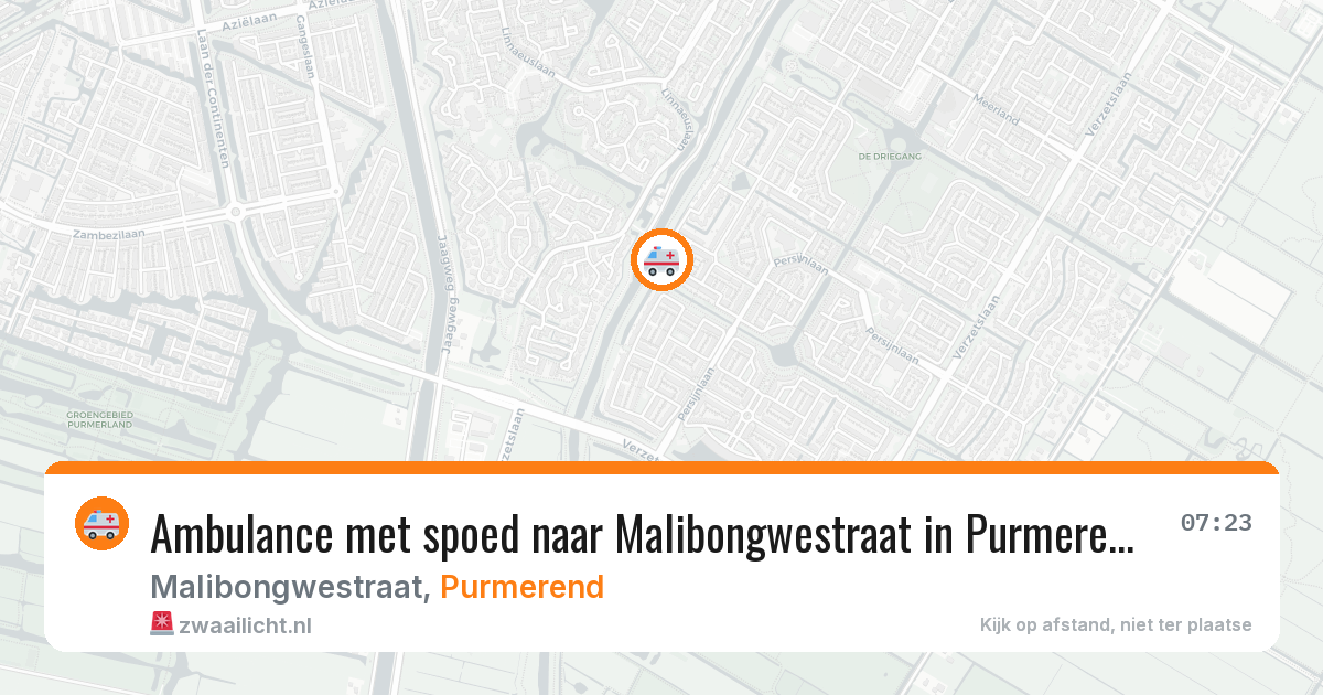 Ambulance met spoed naar Malibongwestraat in Purmerend — 9 feb 2026