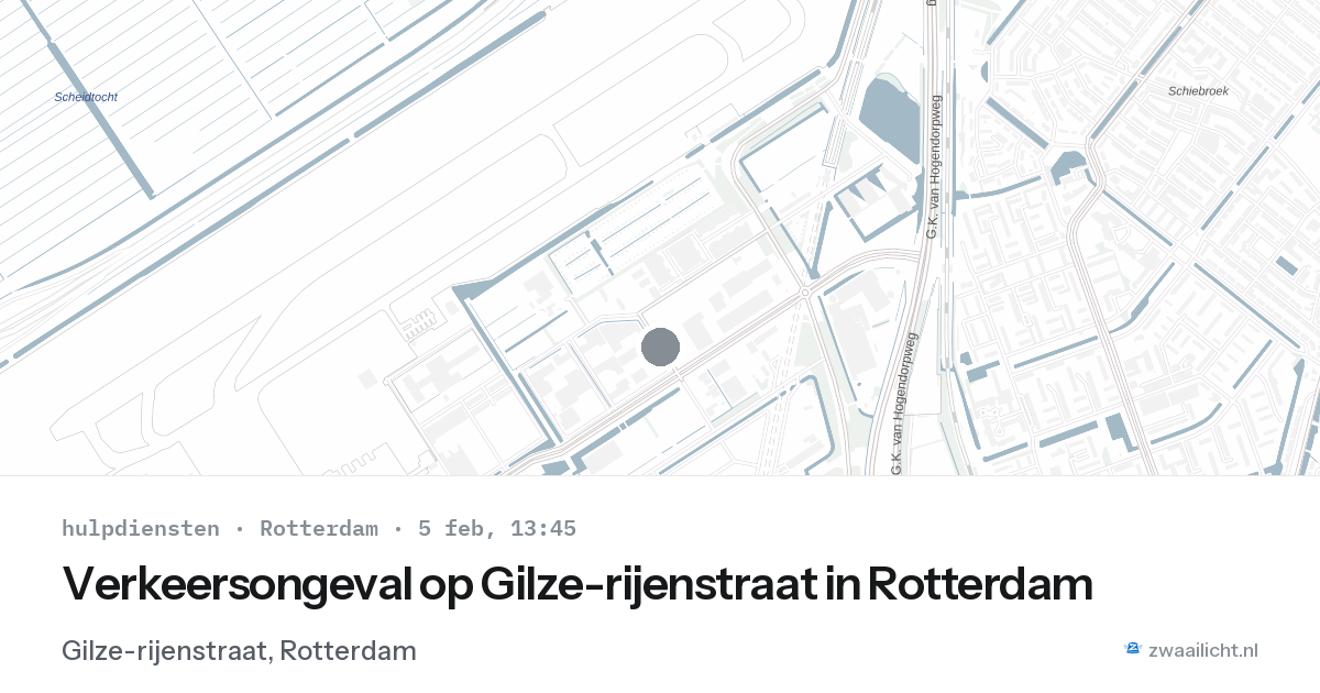 Verkeersongeval op Gilze-rijenstraat in Rotterdam — 5 feb 2026