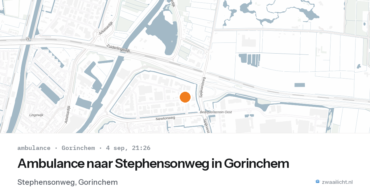 Ambulance naar Stephensonweg in Gorinchem — 4 sep 2026