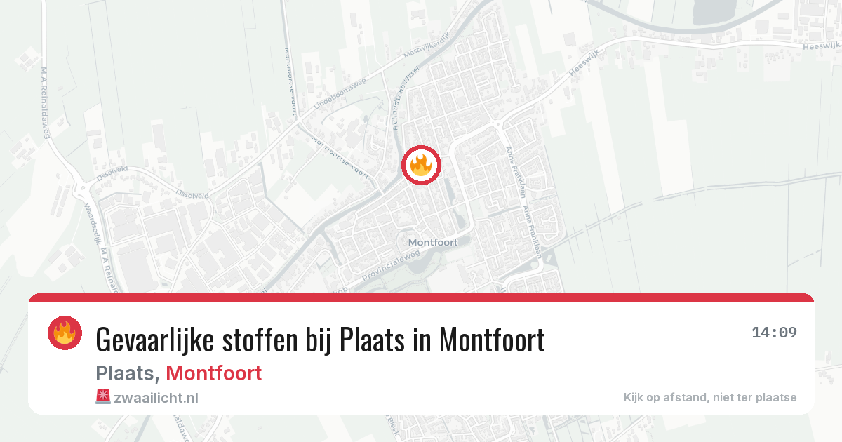 Gevaarlijke stoffen bij Plaats in Montfoort — 11 apr 2026