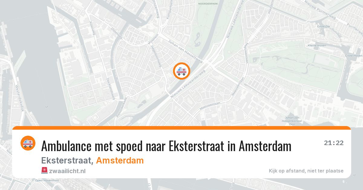 Ambulance met spoed naar Eksterstraat in Amsterdam — 12 apr 2026