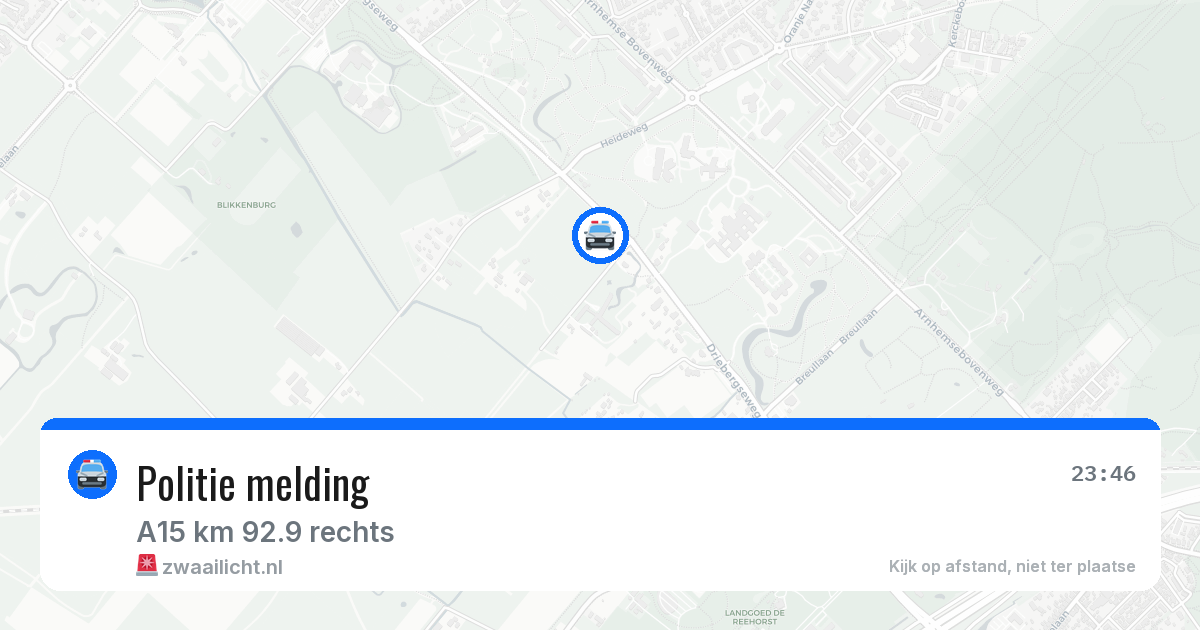 Politie melding — 25 jan 2026 | 🚨 Zwaailicht.nl