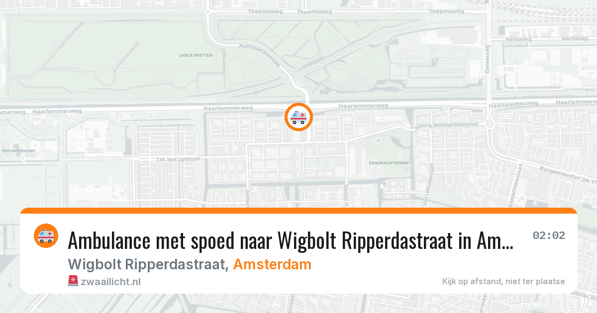 Ambulance met spoed naar Wigbolt Ripperdastraat in Amsterdam — 11 apr 2026