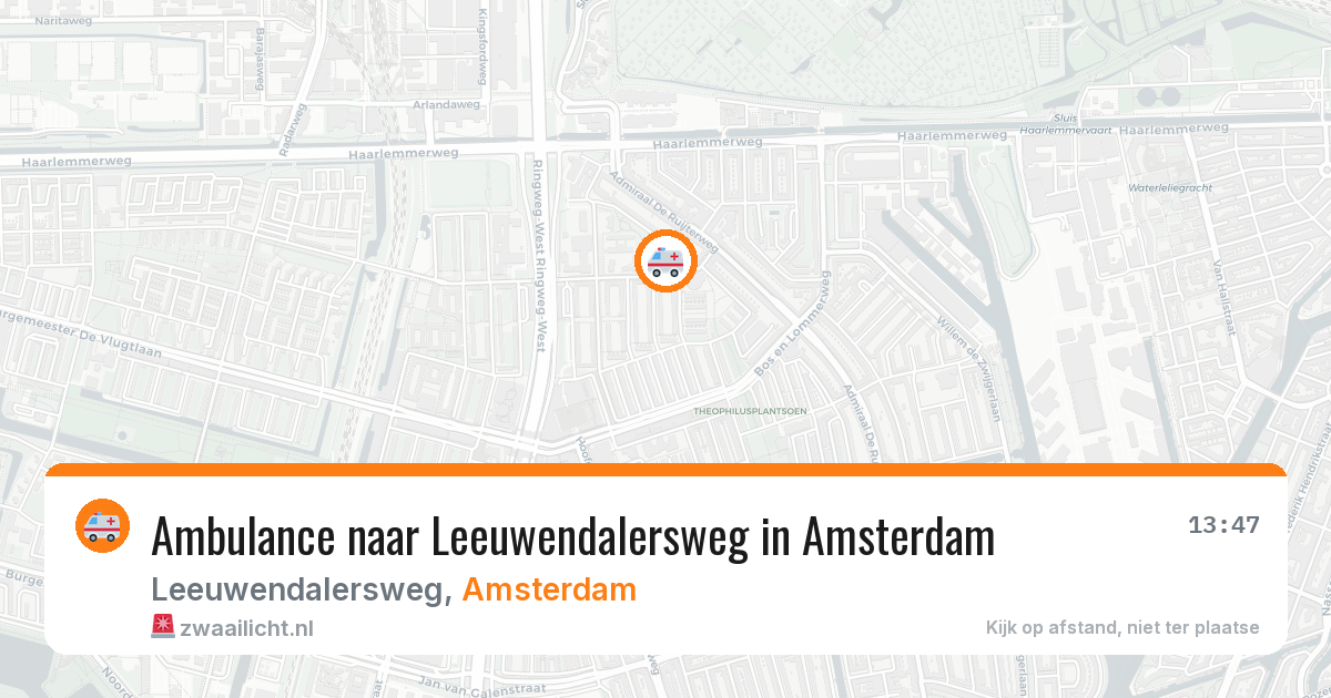 Ambulance naar Leeuwendalersweg in Amsterdam — 17 mrt 2026