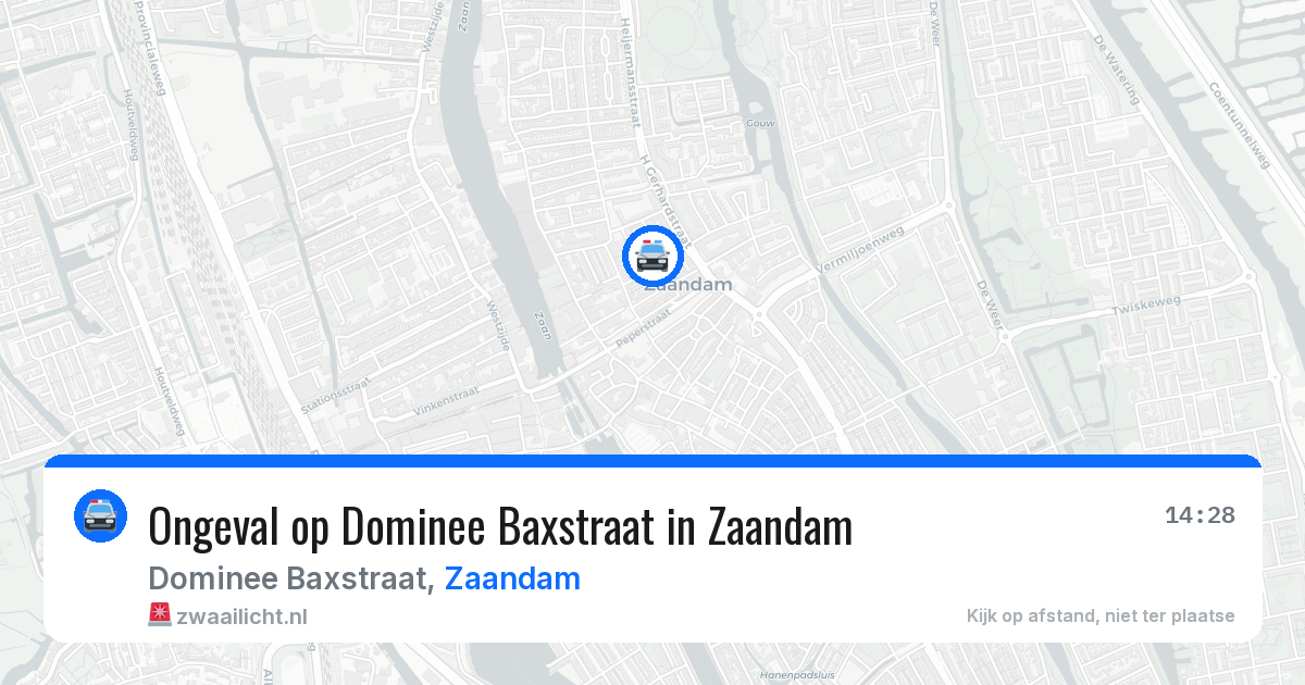 Ongeval op Dominee Baxstraat in Zaandam — 18 mei 2026