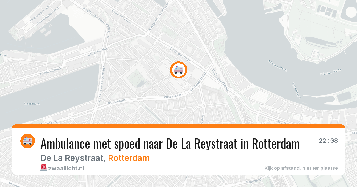 Ambulance met spoed naar De La Reystraat in Rotterdam — 1 apr 2026