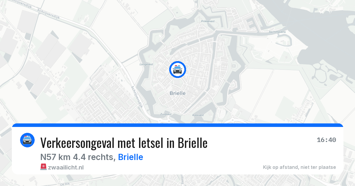 Verkeersongeval met letsel in Brielle — 28 apr 2026