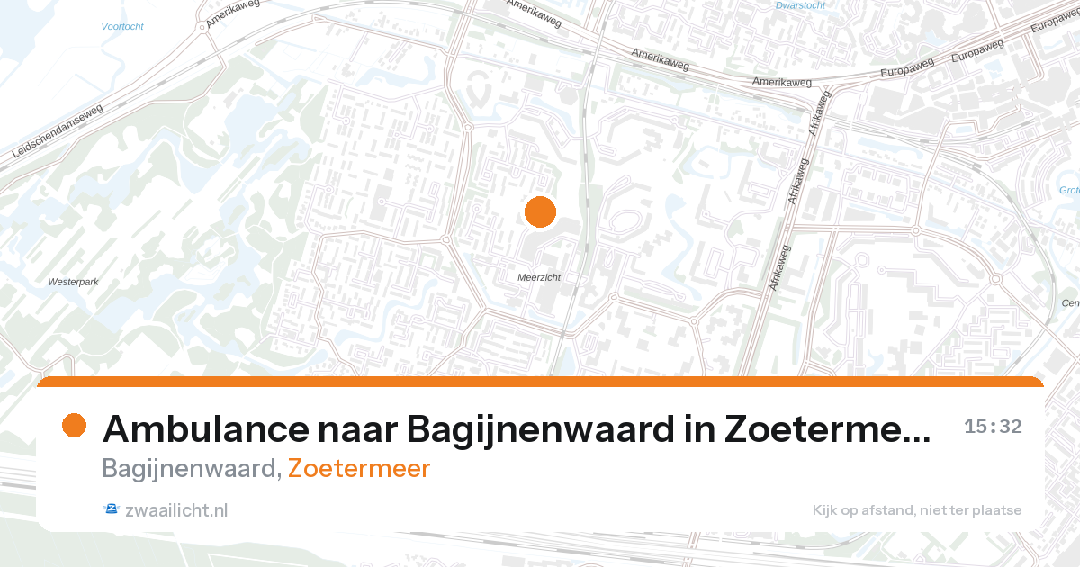 Ambulance naar Bagijnenwaard in Zoetermeer — 28 aug 2026