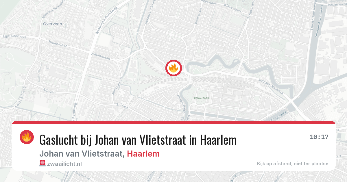 Gaslucht bij Johan van Vlietstraat in Haarlem — 12 jun 2026
