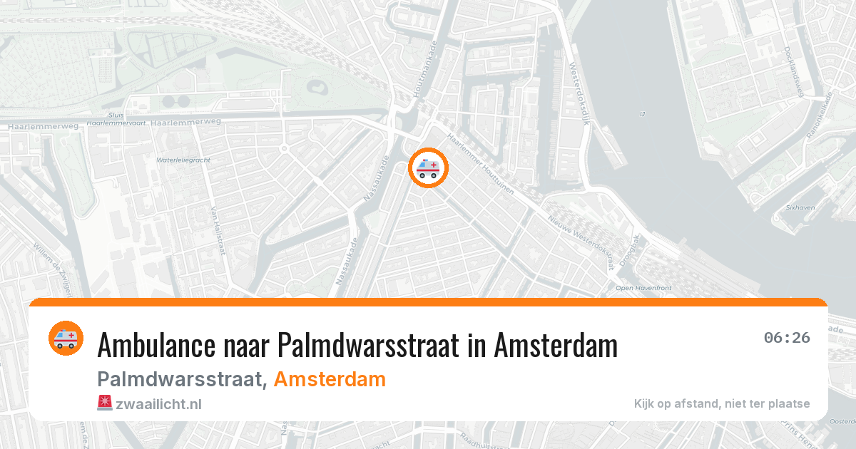 Ambulance naar Palmdwarsstraat in Amsterdam — 13 jun 2026