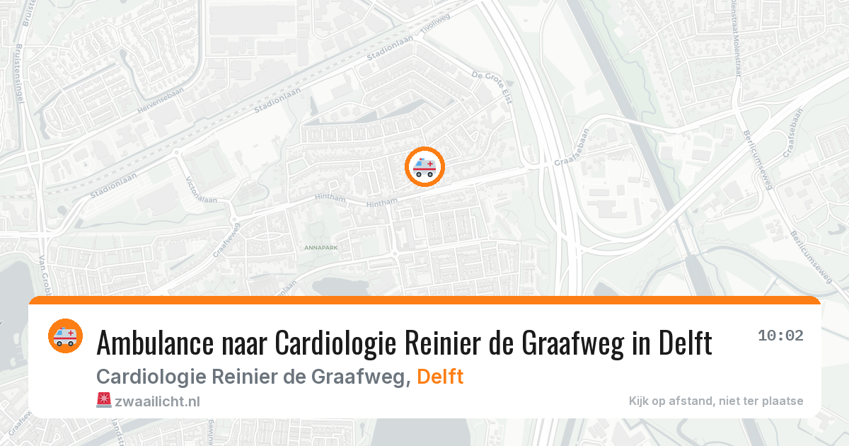 Ambulance naar Cardiologie Reinier de Graafweg in Delft — 30 jan 2026