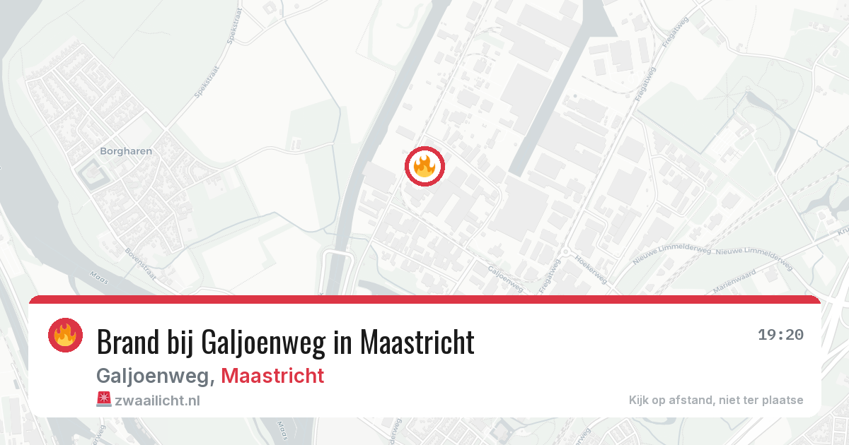Brand bij Galjoenweg in Maastricht — 9 apr 2026