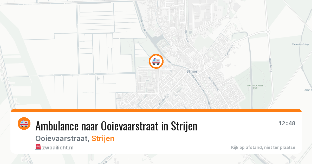 Ambulance naar Ooievaarstraat in Strijen — 22 jun 2026