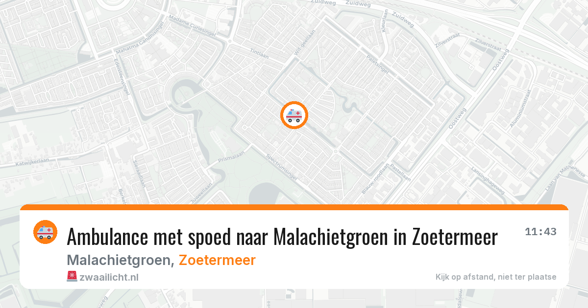 Ambulance met spoed naar Malachietgroen in Zoetermeer — 20 mrt 2026