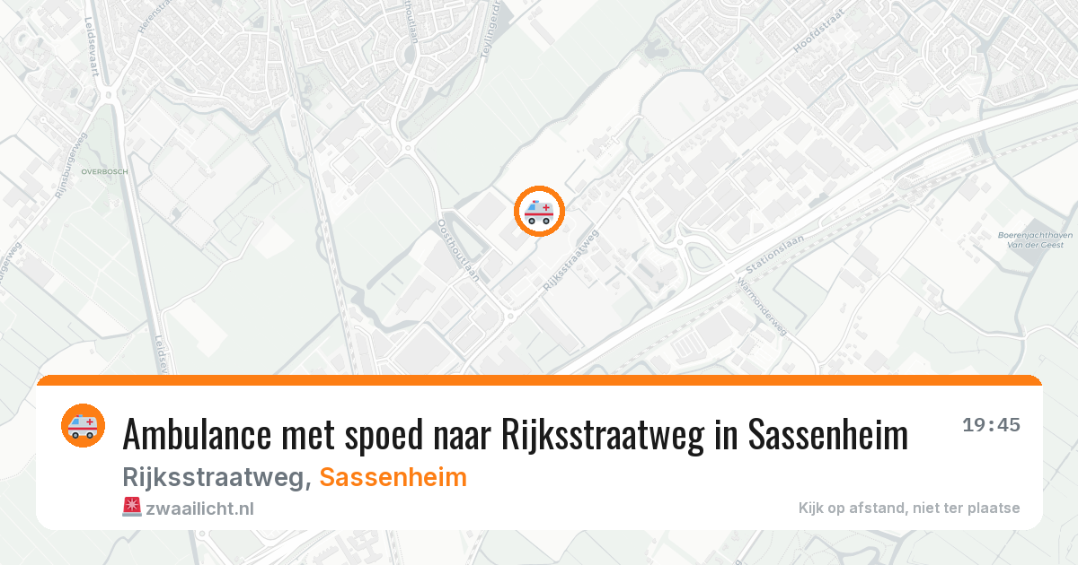 Ambulance met spoed naar Rijksstraatweg in Sassenheim — 23 jun 2026