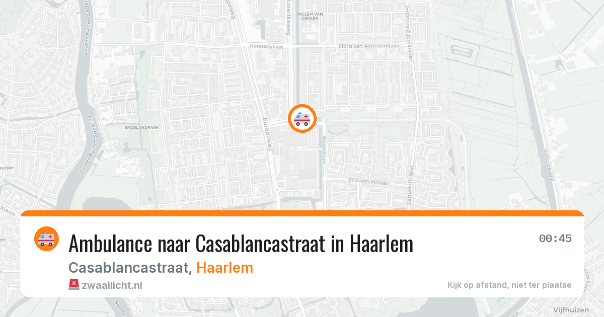 Ambulance naar Casablancastraat in Haarlem — 5 aug 2026