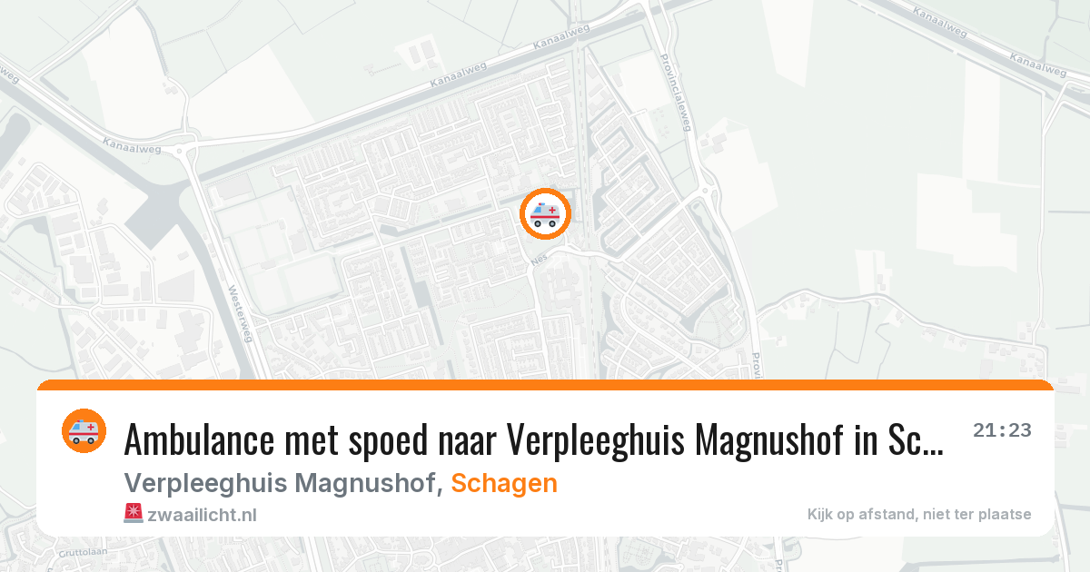 Ambulance met spoed naar Verpleeghuis Magnushof in Schagen — 31 jul 2026