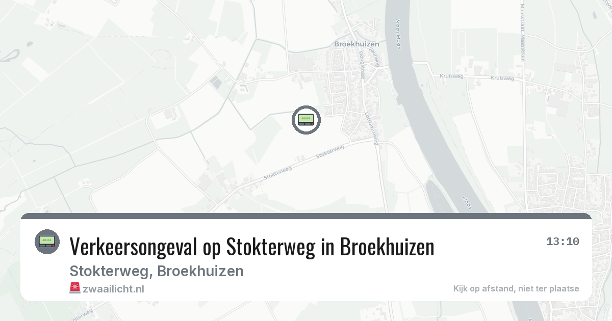 Verkeersongeval op Stokterweg in Broekhuizen — 22 feb 2026