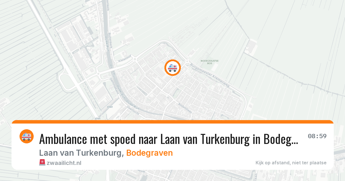 Ambulance met spoed naar Laan van Turkenburg in Bodegraven — 11 mei 2026
