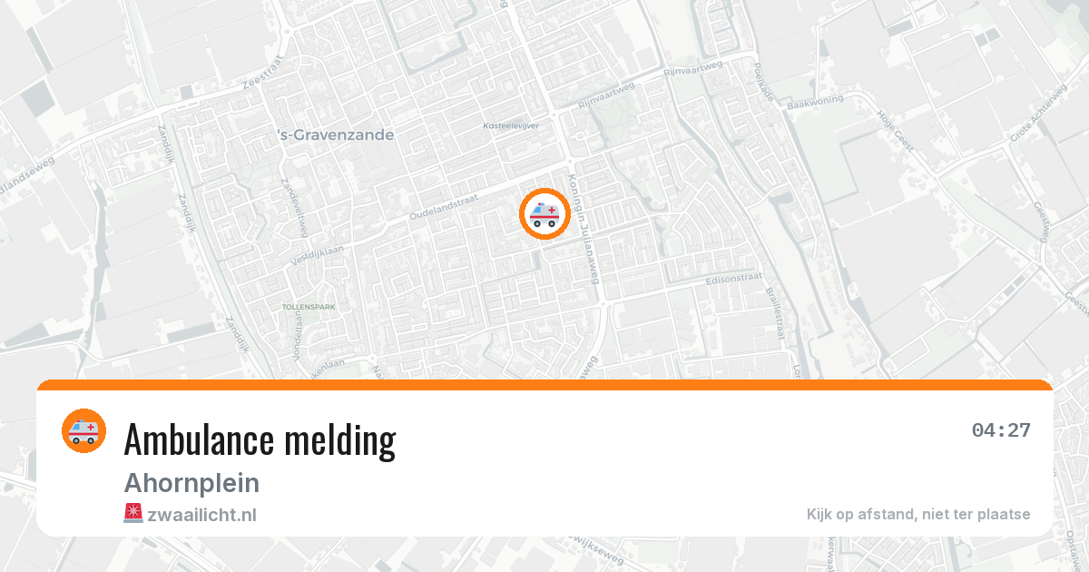 Ambulance melding — 30 mei 2026