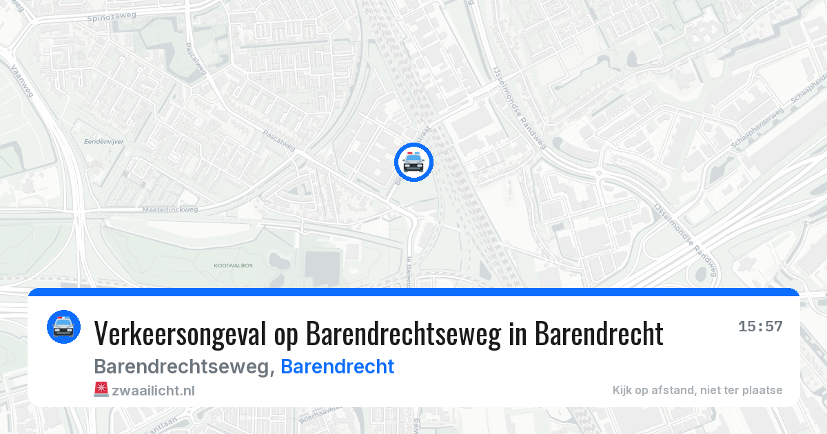 Verkeersongeval op Barendrechtseweg in Barendrecht — 11 jun 2026