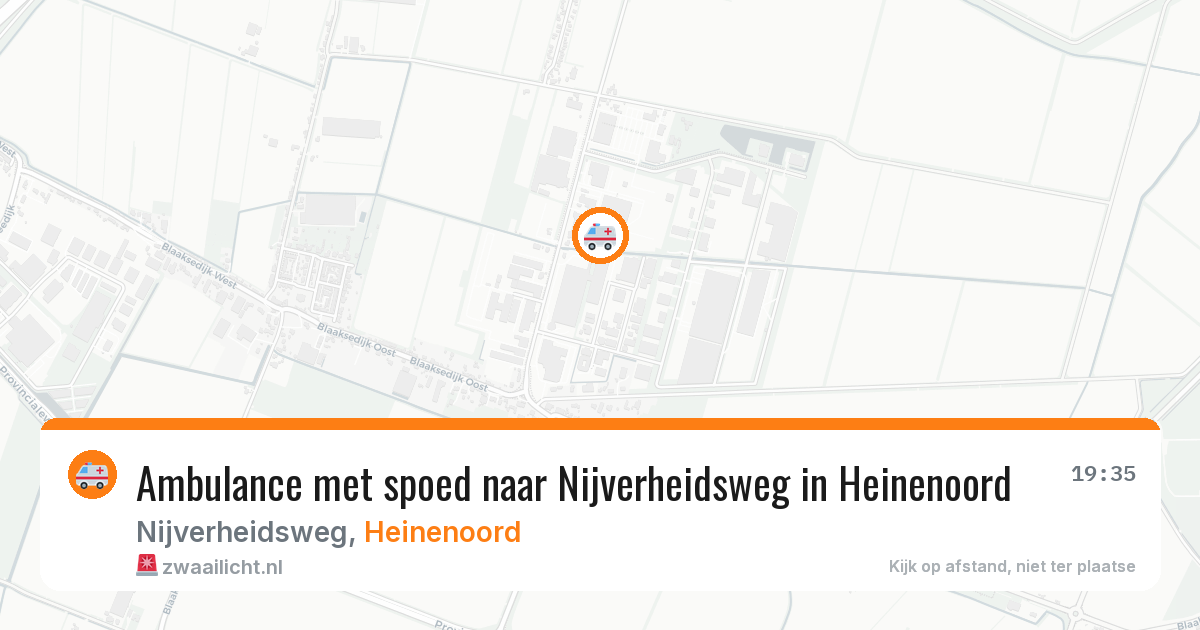 Ambulance met spoed naar Nijverheidsweg in Heinenoord — 14 aug 2026