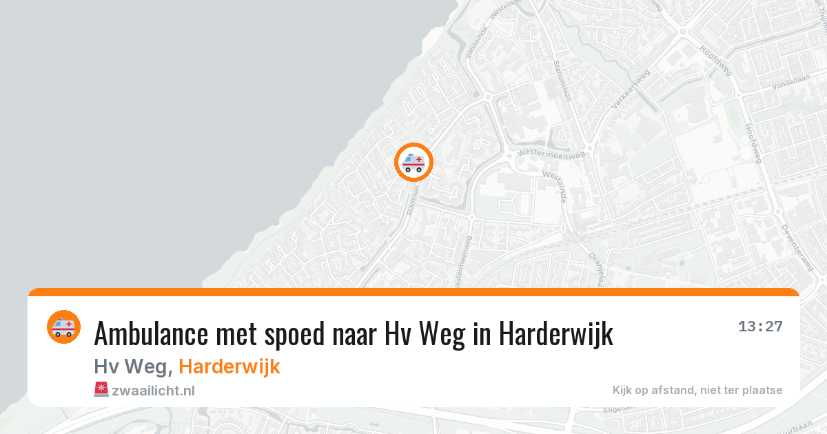 Ambulance met spoed naar Hv Weg in Harderwijk — 5 jul 2026
