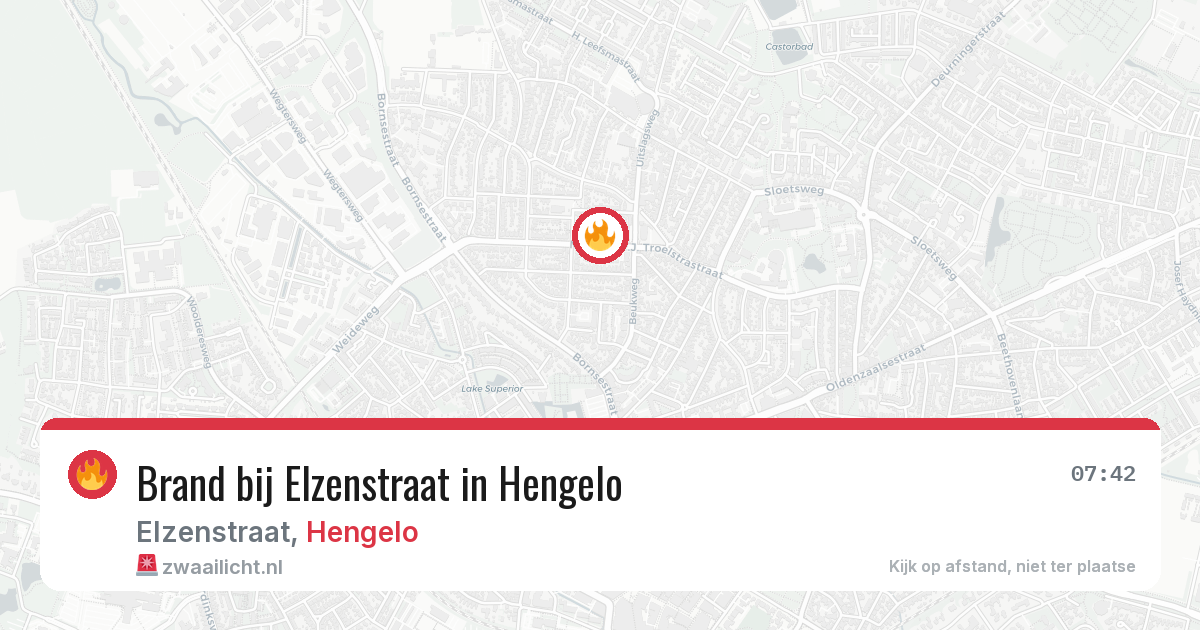 Brand bij Elzenstraat in Hengelo — 28 jun 2026