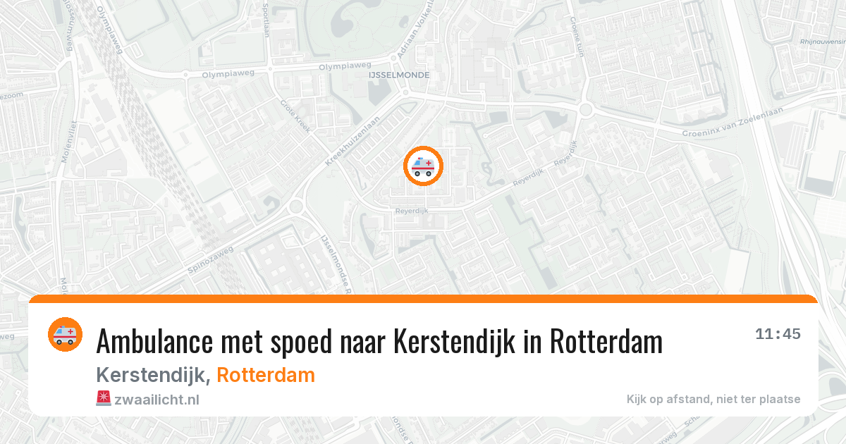 Ambulance met spoed naar Kerstendijk in Rotterdam — 4 mei 2026