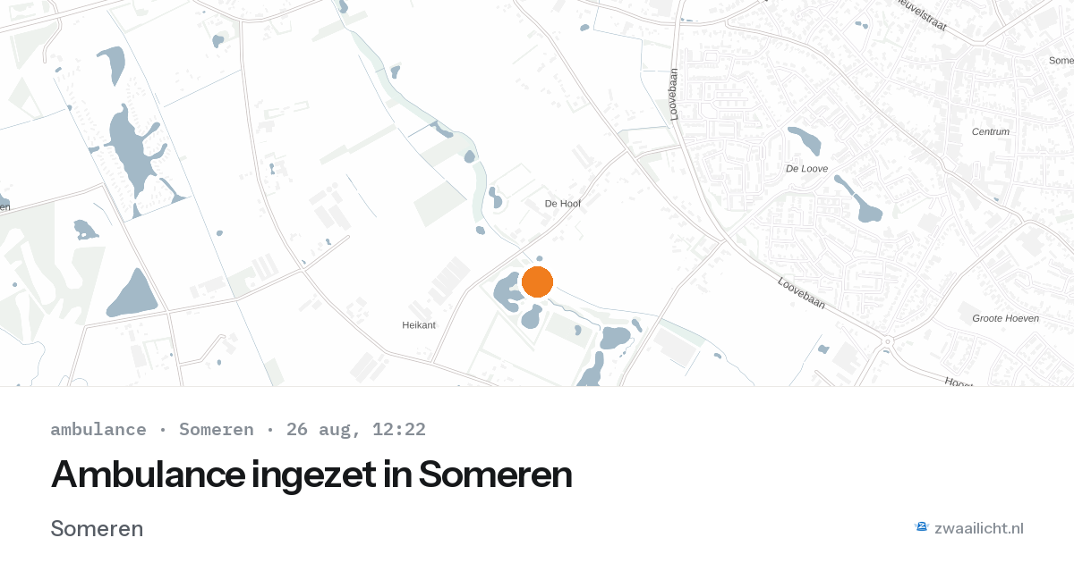 Ambulance ingezet in Someren — 26 aug 2026