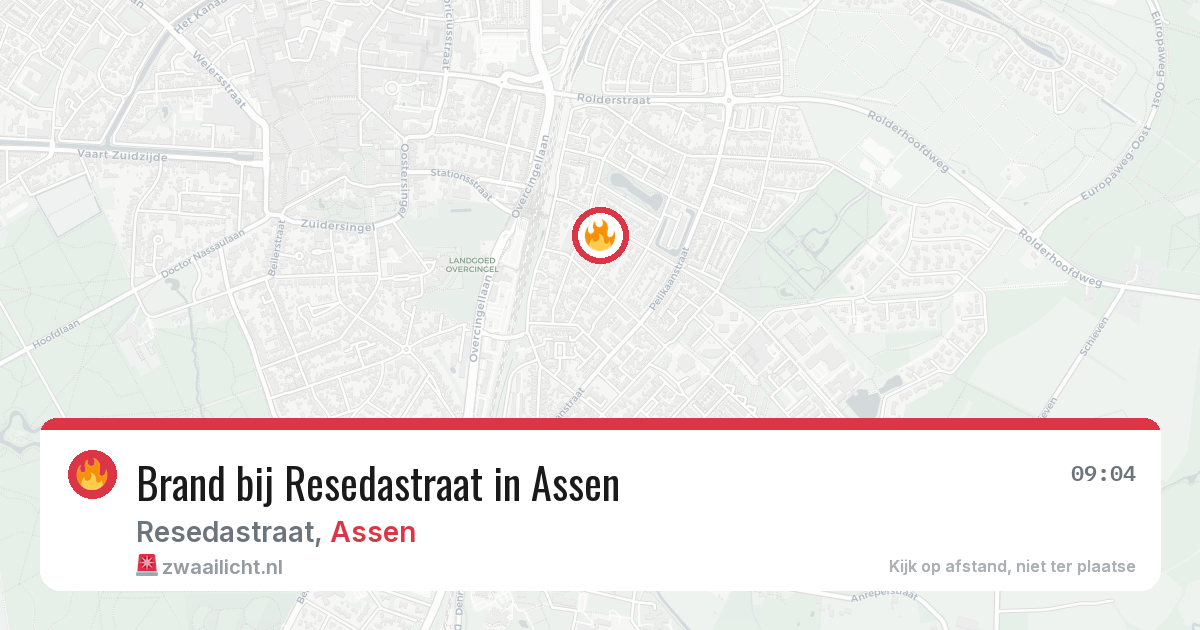Brand bij Resedastraat in Assen — 16 jun 2026