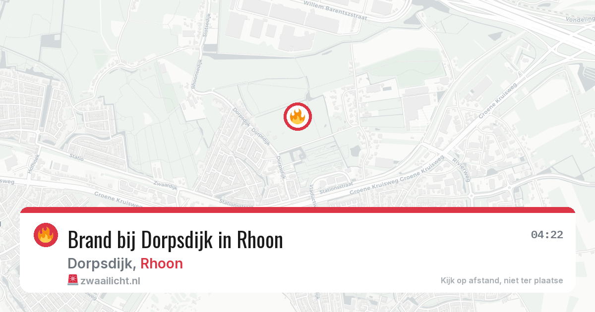 Brand bij Dorpsdijk in Rhoon — 26 jun 2026
