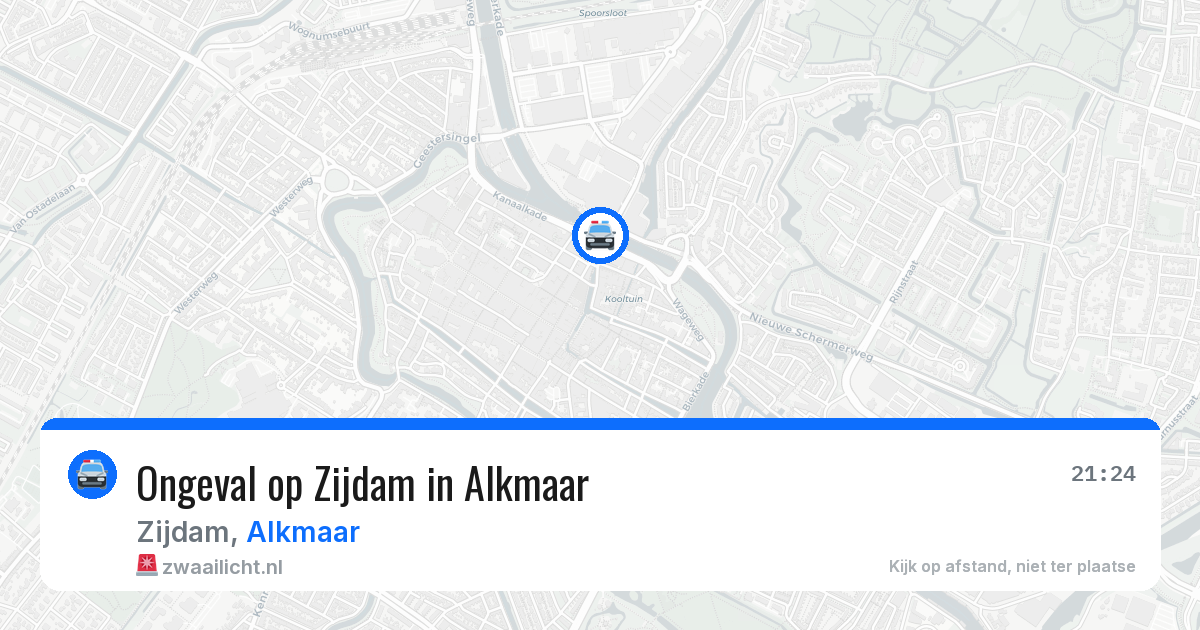 Ongeval op Zijdam in Alkmaar — 9 aug 2026