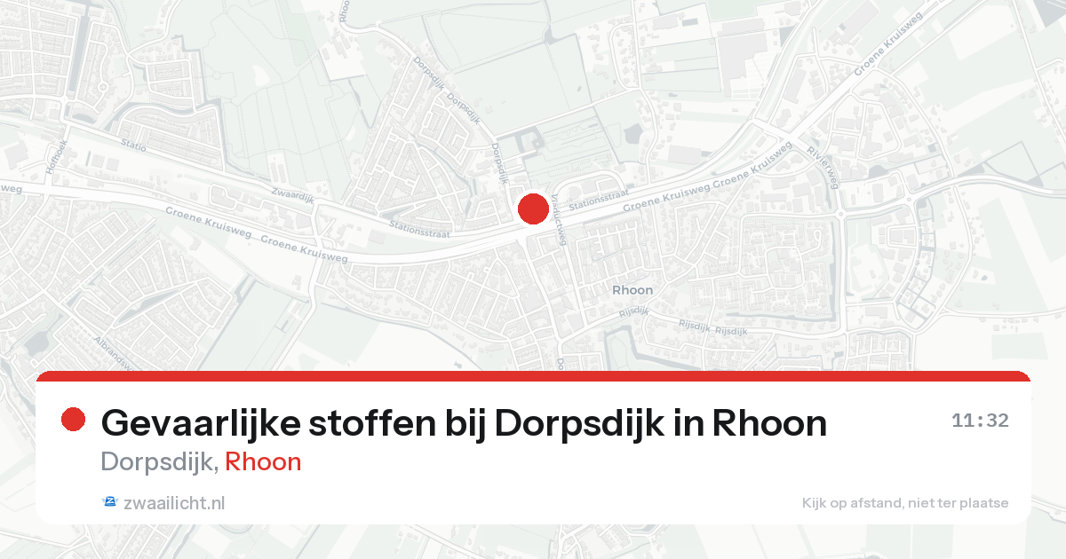 Gevaarlijke stoffen bij Dorpsdijk in Rhoon — 24 aug 2026
