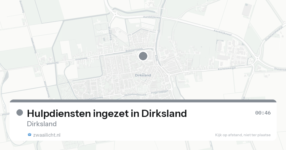 Hulpdiensten ingezet in Dirksland — 7 feb 2026 | 🚨 Zwaailicht.nl