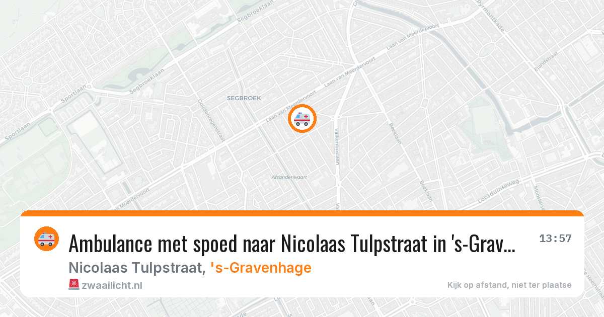 Ambulance met spoed naar Nicolaas Tulpstraat in 's-Gravenhage — 1 jul 2026
