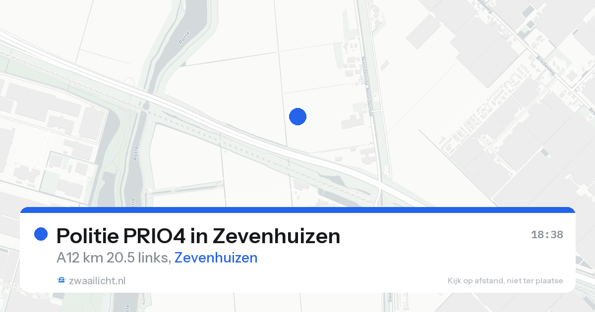 Politie PRIO4 in Zevenhuizen — 14 aug 2026 | 🚨 Zwaailicht.nl
