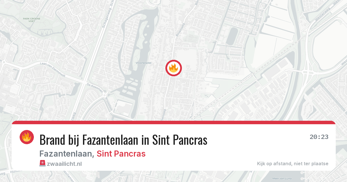 Brand bij Fazantenlaan in Sint Pancras — 27 mei 2026