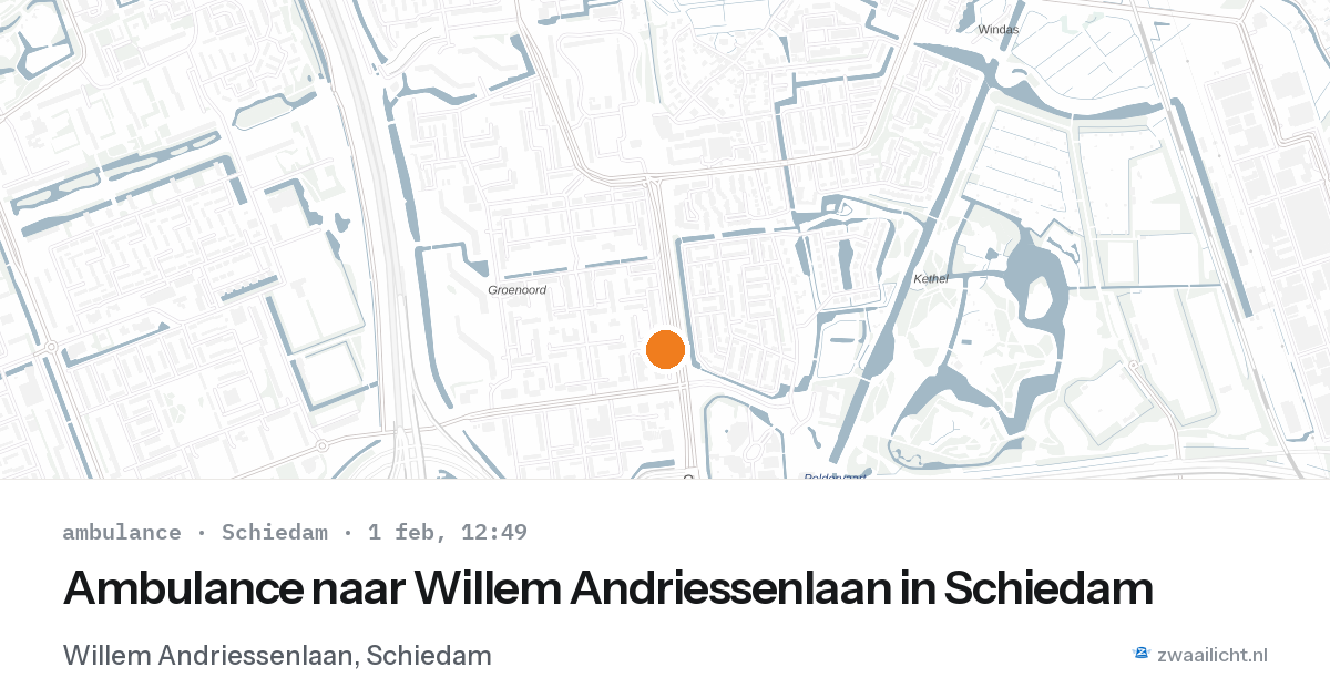 Ambulance naar Willem Andriessenlaan in Schiedam — 1 feb 2026