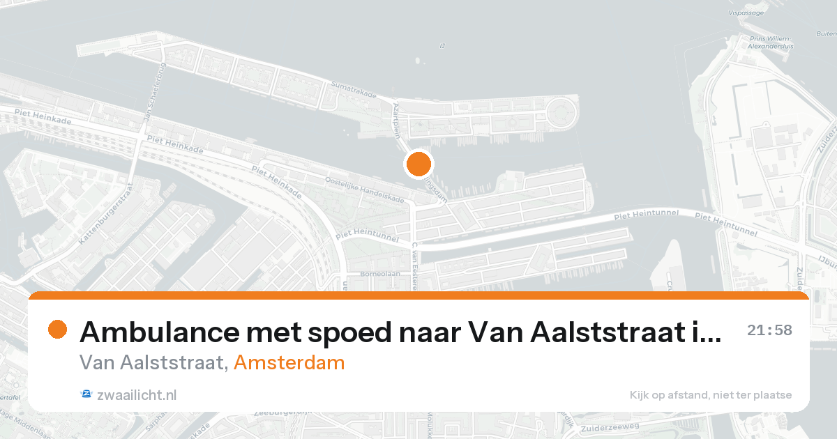 Ambulance met spoed naar Van Aalststraat in Amsterdam — 23 aug 2026