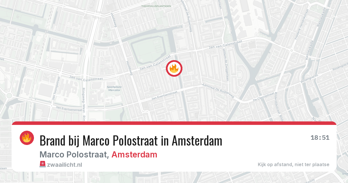 Brand bij Marco Polostraat in Amsterdam — 28 jul 2026