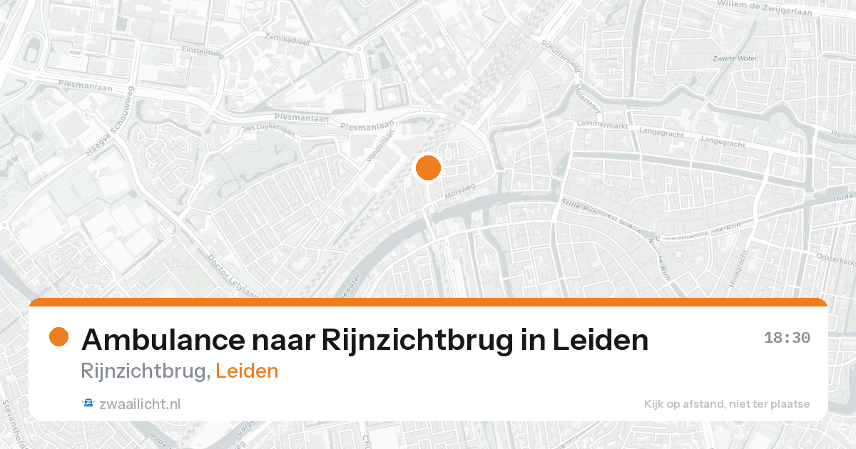 Ambulance naar Rijnzichtbrug in Leiden — 25 aug 2026